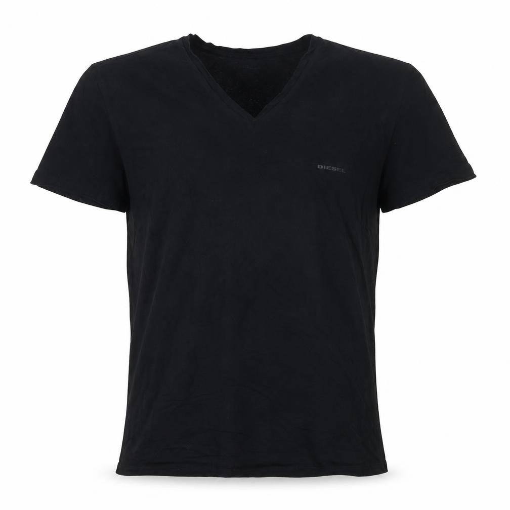 Diesel Men’s Black V-Neck Slim Fit Short Sleeve T-Shirt Size S