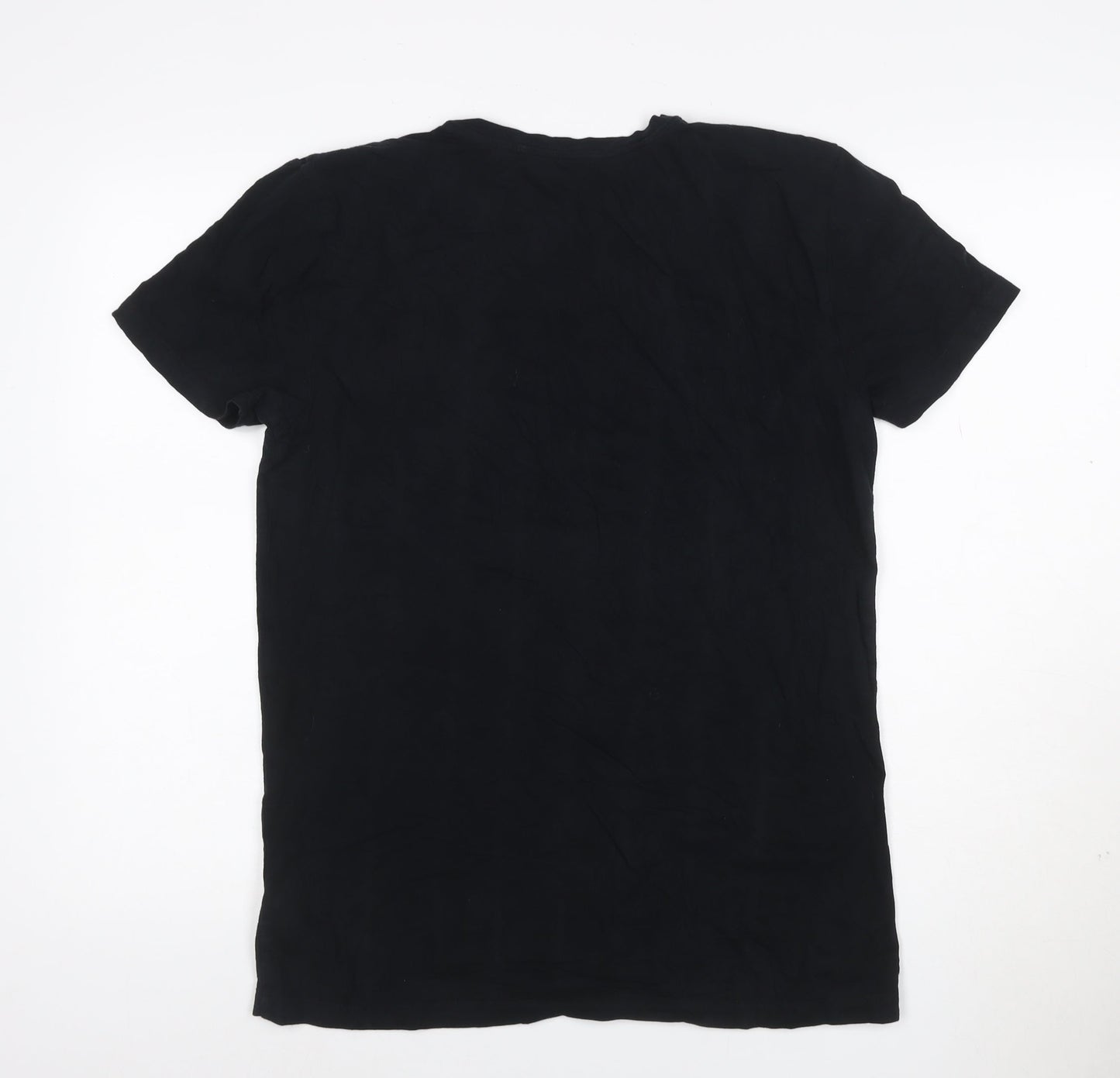 Diesel Men’s Black V-Neck Slim Fit Short Sleeve T-Shirt Size S
