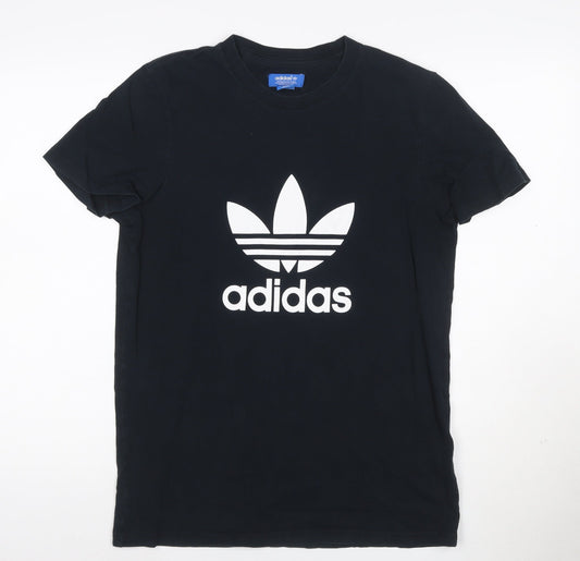Adidas Mens Black Crew Neck Short Sleeve Cotton T-Shirt M