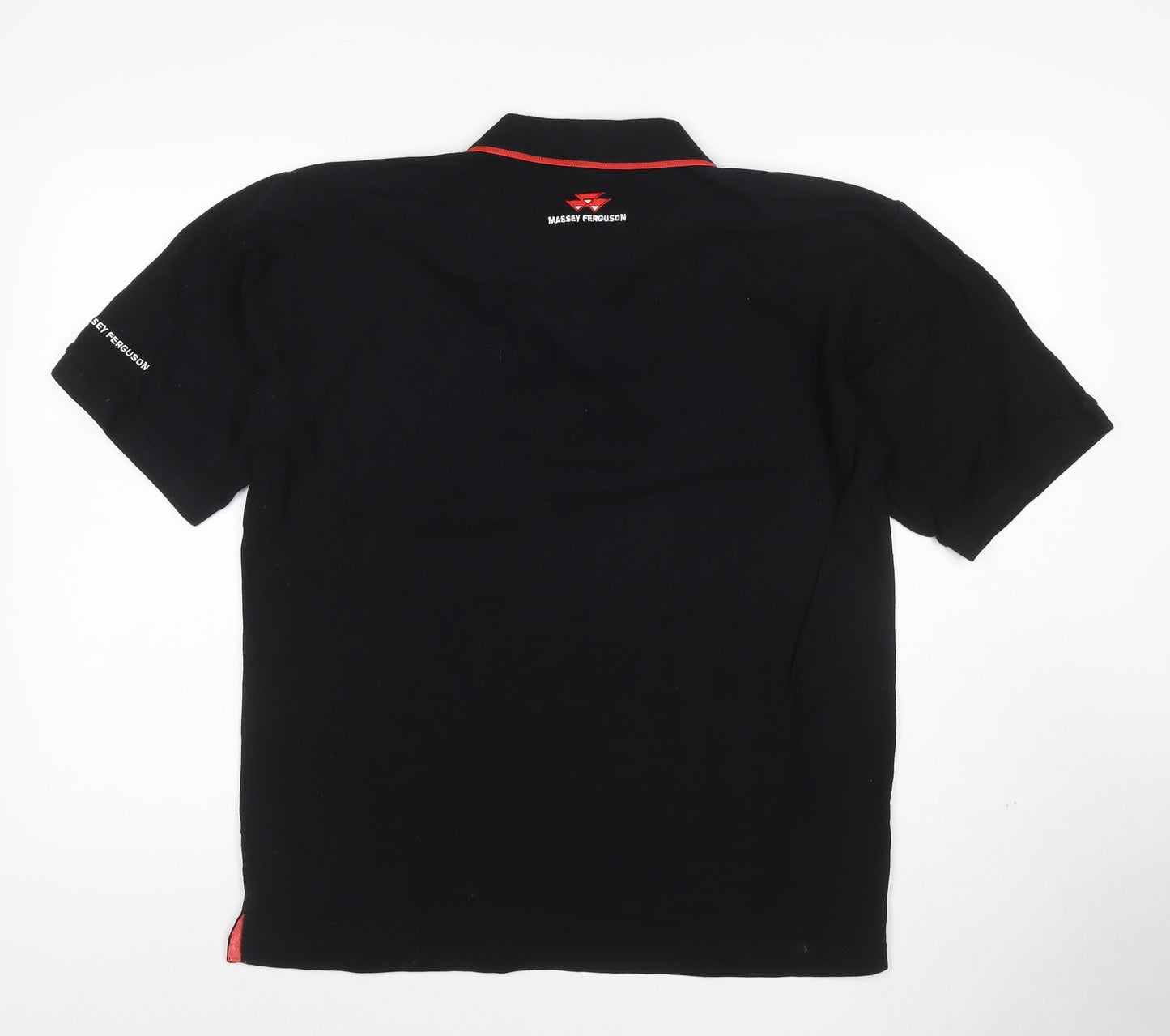 Massey Ferguson Men's Black XL Cotton Polo Shirt