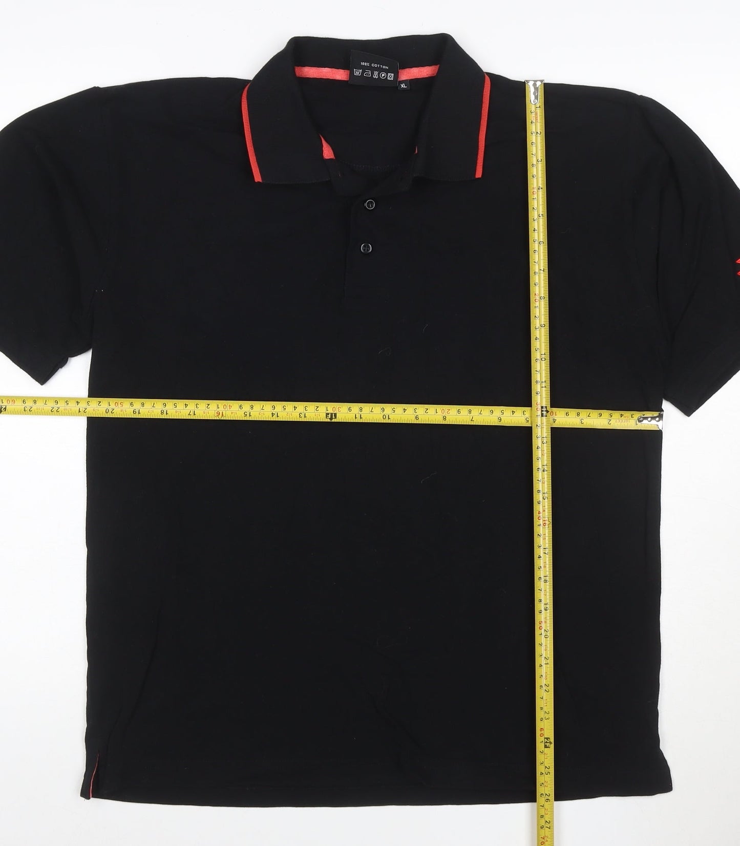 Massey Ferguson Men's Black XL Cotton Polo Shirt