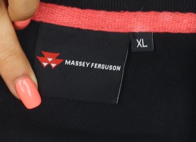 Massey Ferguson Men's Black XL Cotton Polo Shirt
