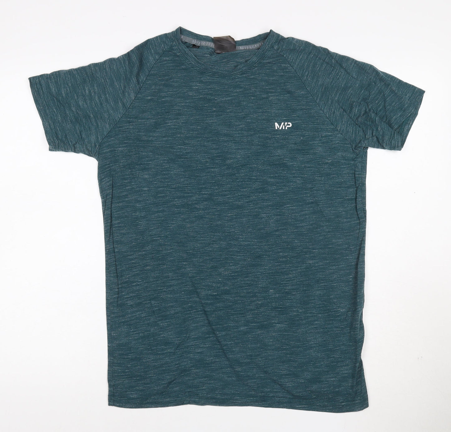 MyProtein Men's Blue Green Short Sleeve Athletic T-Shirt Size M