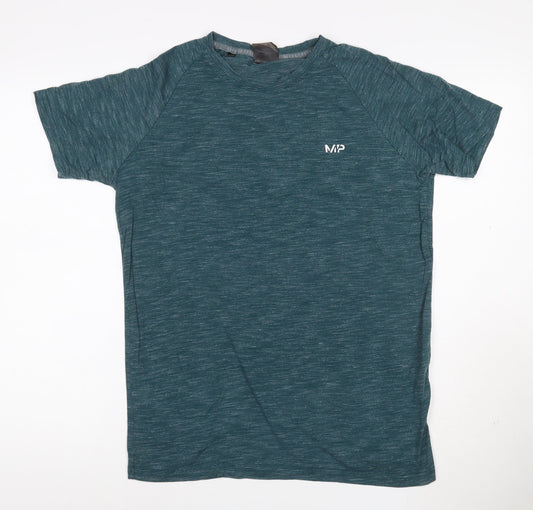 MyProtein Men's Blue Green Short Sleeve Athletic T-Shirt Size M