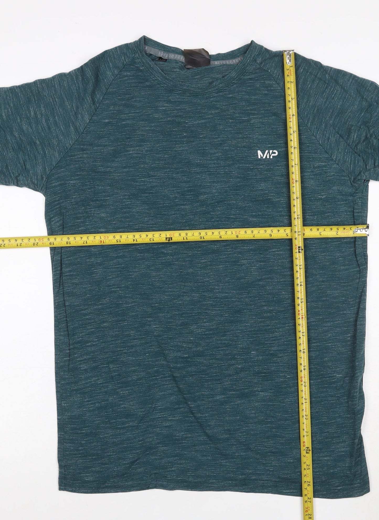 MyProtein Men's Blue Green Short Sleeve Athletic T-Shirt Size M