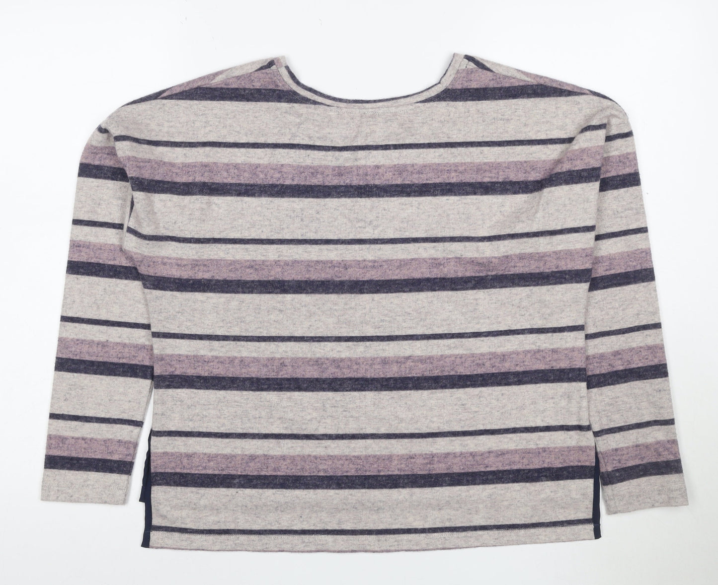 Boux Avenue Womens Multicoloured Striped Long Sleeve Jersey Top UK 12