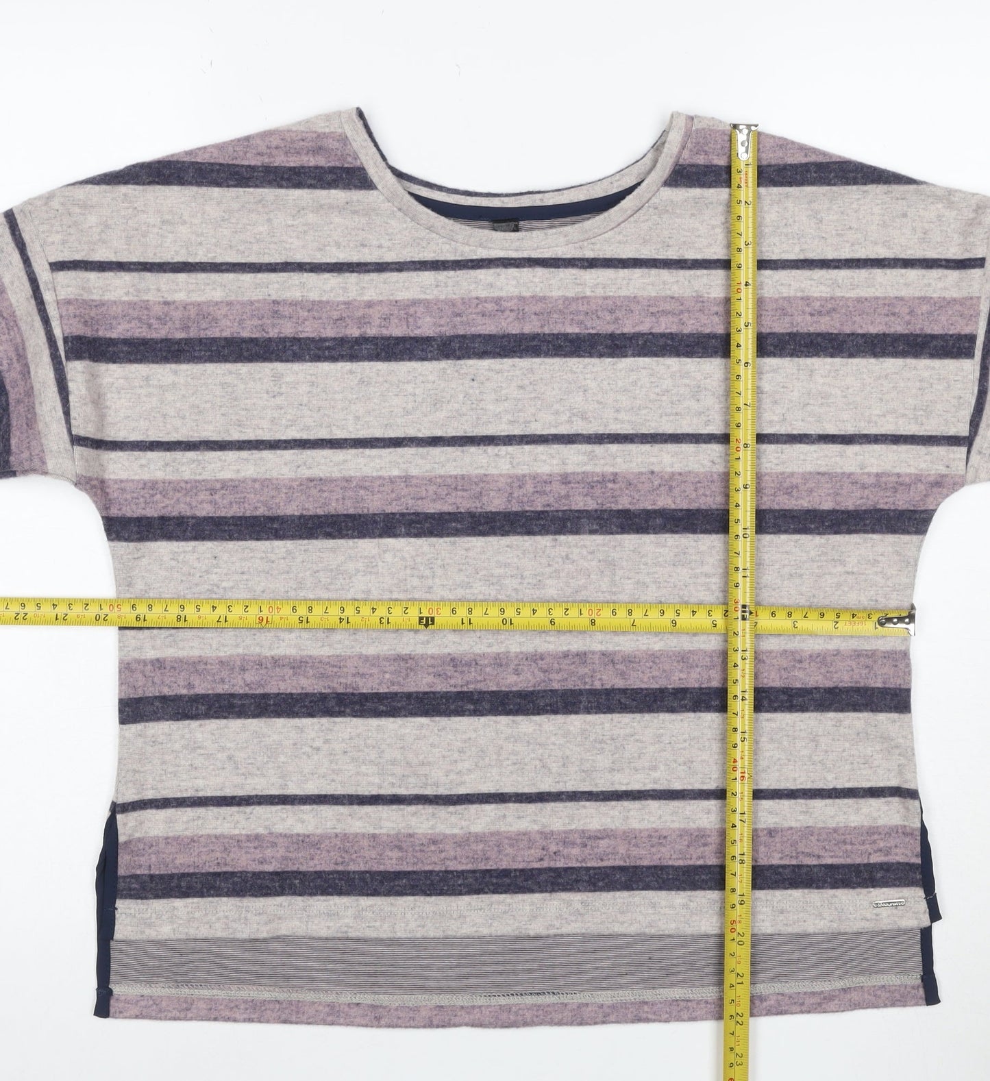 Boux Avenue Womens Multicoloured Striped Long Sleeve Jersey Top UK 12