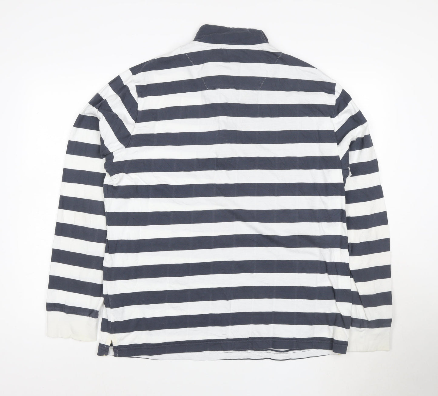Marshall Artist Men's Blue White Striped 3XL 1/2 Zip Sweatshirt
