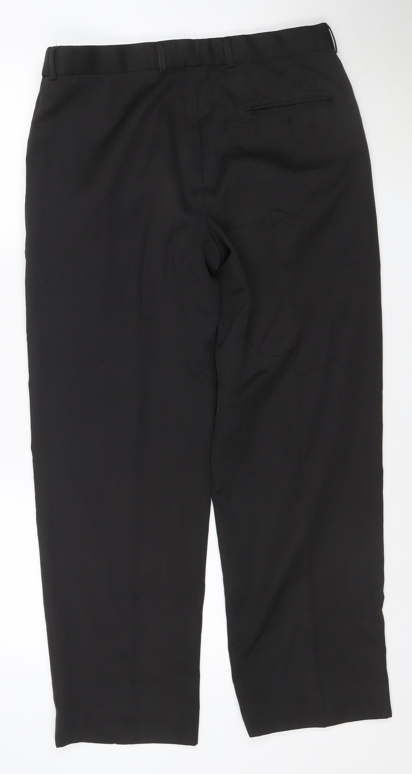 Debenhams Men's Black 34 Short Polyester Dress Pants Trousers