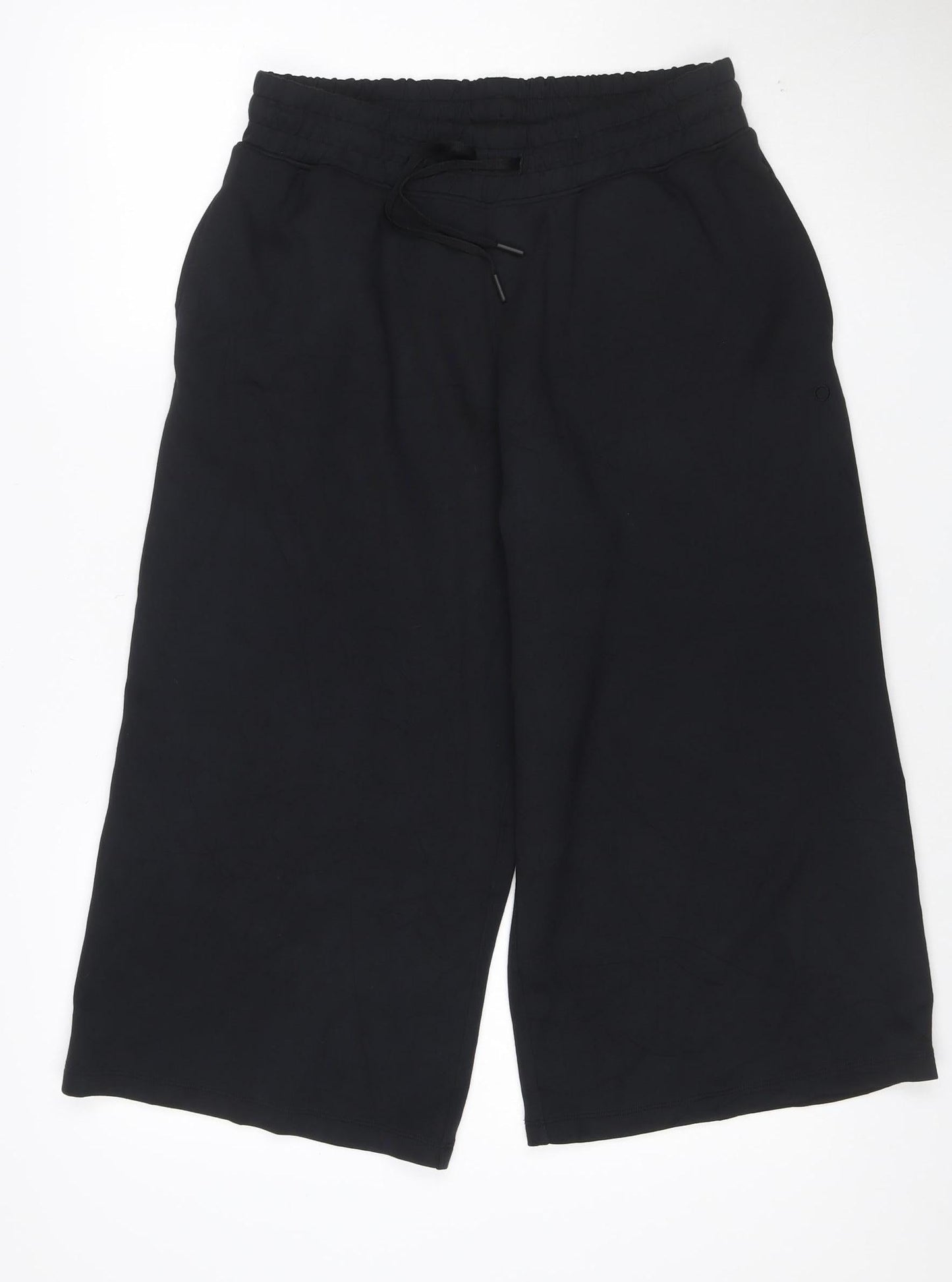 Marks and Spencer Goodmove Women's Black Size 12 Wide-Leg Activewear Trousers