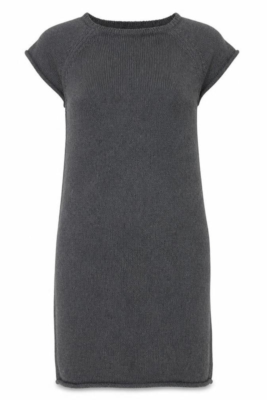 Hush Women Grey S/M Short Sleeve Knit Jumper Dress