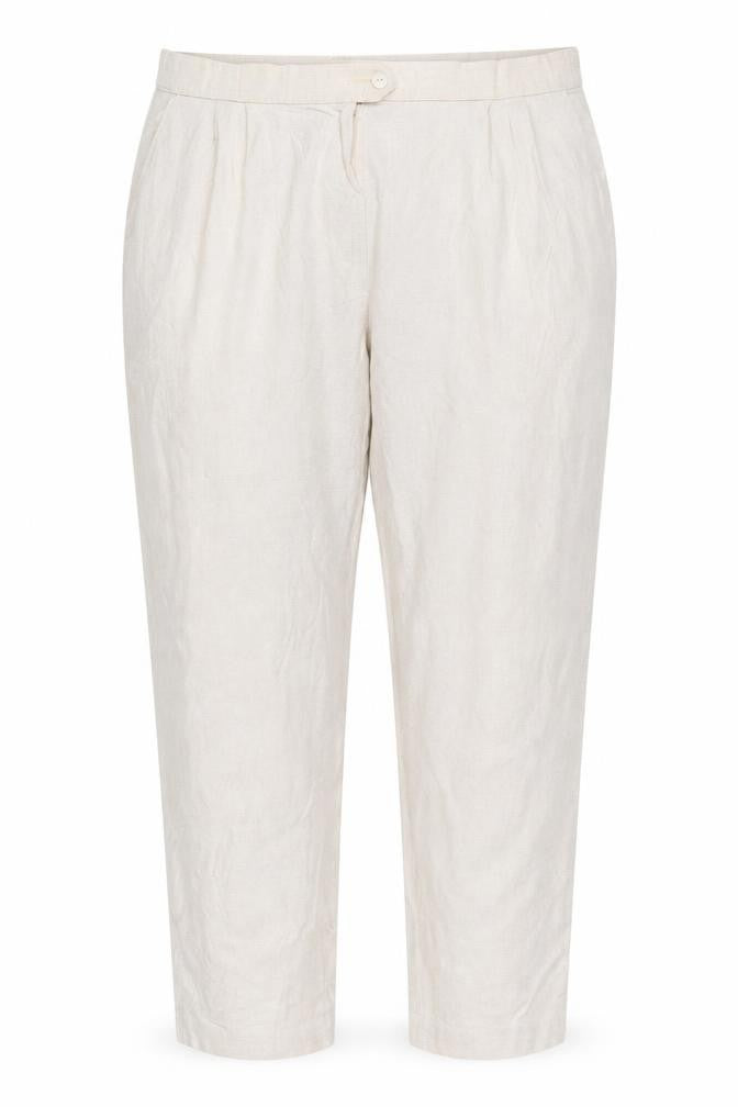 Marks & Spencer St Michael Womens Beige Linen Wide-Leg Trousers UK 20