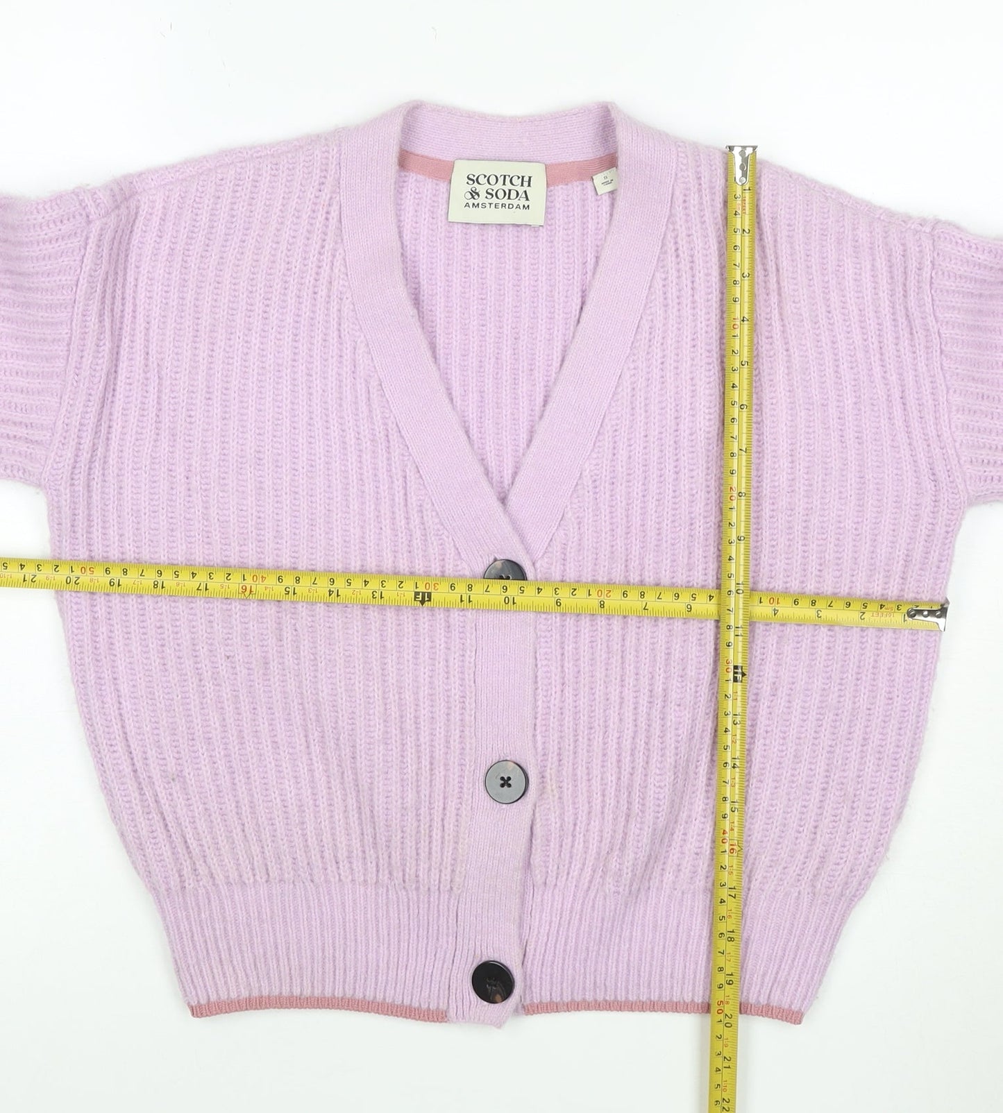 Scotch & Soda Women’s Lilac V-Neck Chunky Knit Cardigan Size S