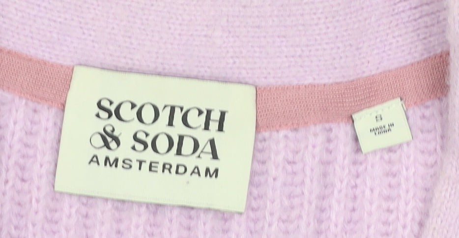 Scotch & Soda Women’s Lilac V-Neck Chunky Knit Cardigan Size S