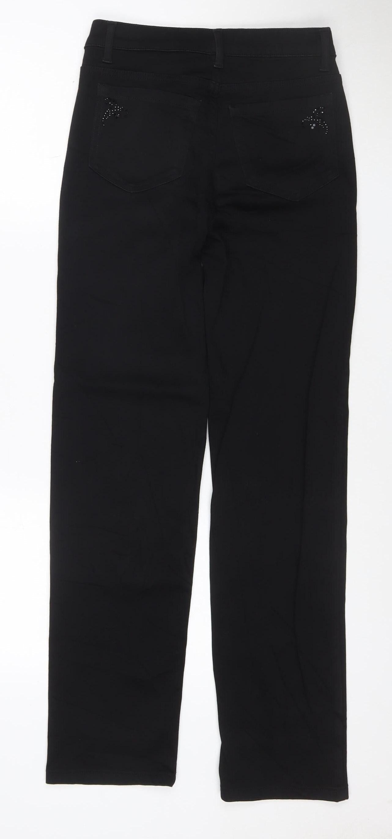 Marks and Spencer Women’s Black Straight Jeans Size 8 Regular Stretch Denim