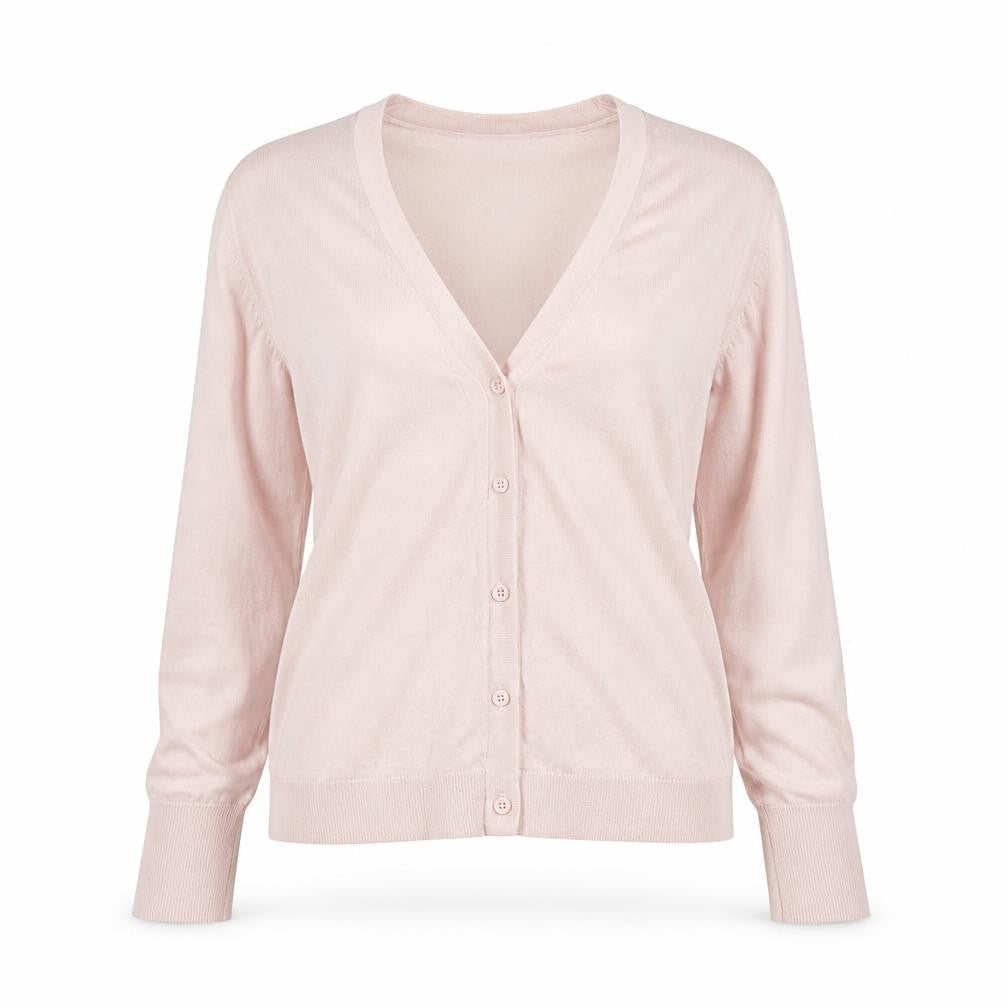 Jigsaw Women's Pink Wool V-Neck Button Cardigan Size S