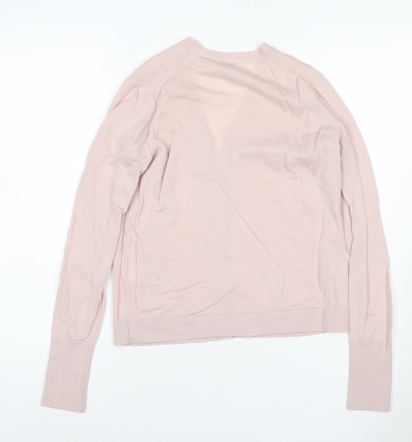 Jigsaw Women's Pink Wool V-Neck Button Cardigan Size S