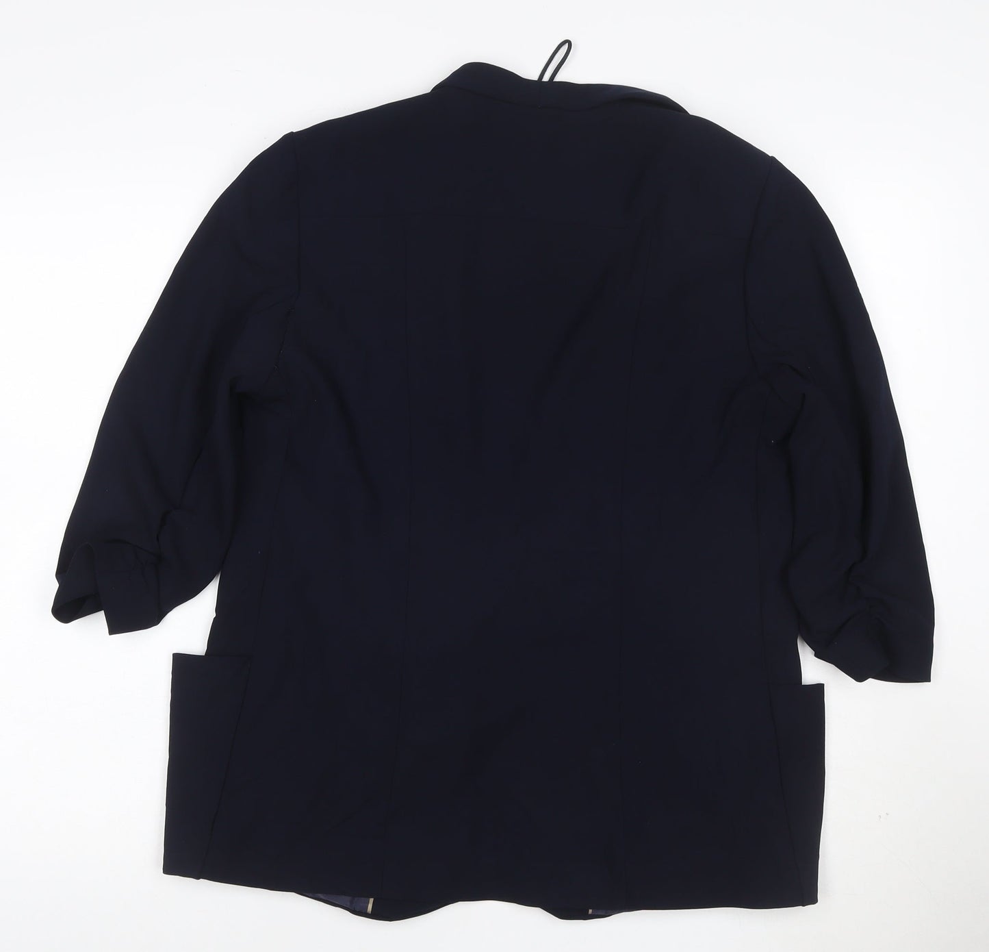 Marks and Spencer Womens Blue Size 12 Shawl Blazer Jacket
