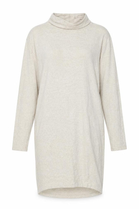 H&M MAMA Beige Knit Roll Neck Maternity Bodycon Dress Size 12