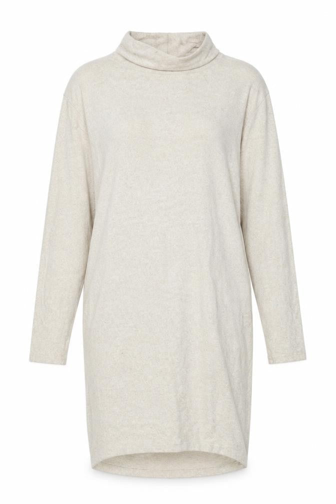 H&M MAMA Beige Knit Roll Neck Maternity Bodycon Dress Size 12