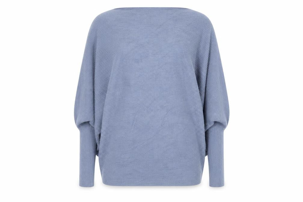 Joan Vass Women’s Blue Relaxed Pullover Jumper Size S