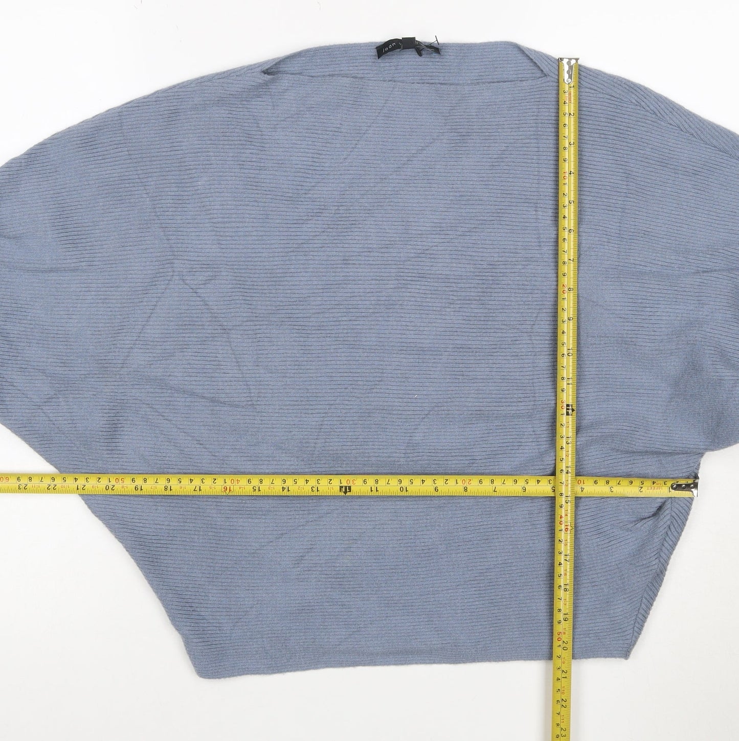 Joan Vass Women’s Blue Relaxed Pullover Jumper Size S