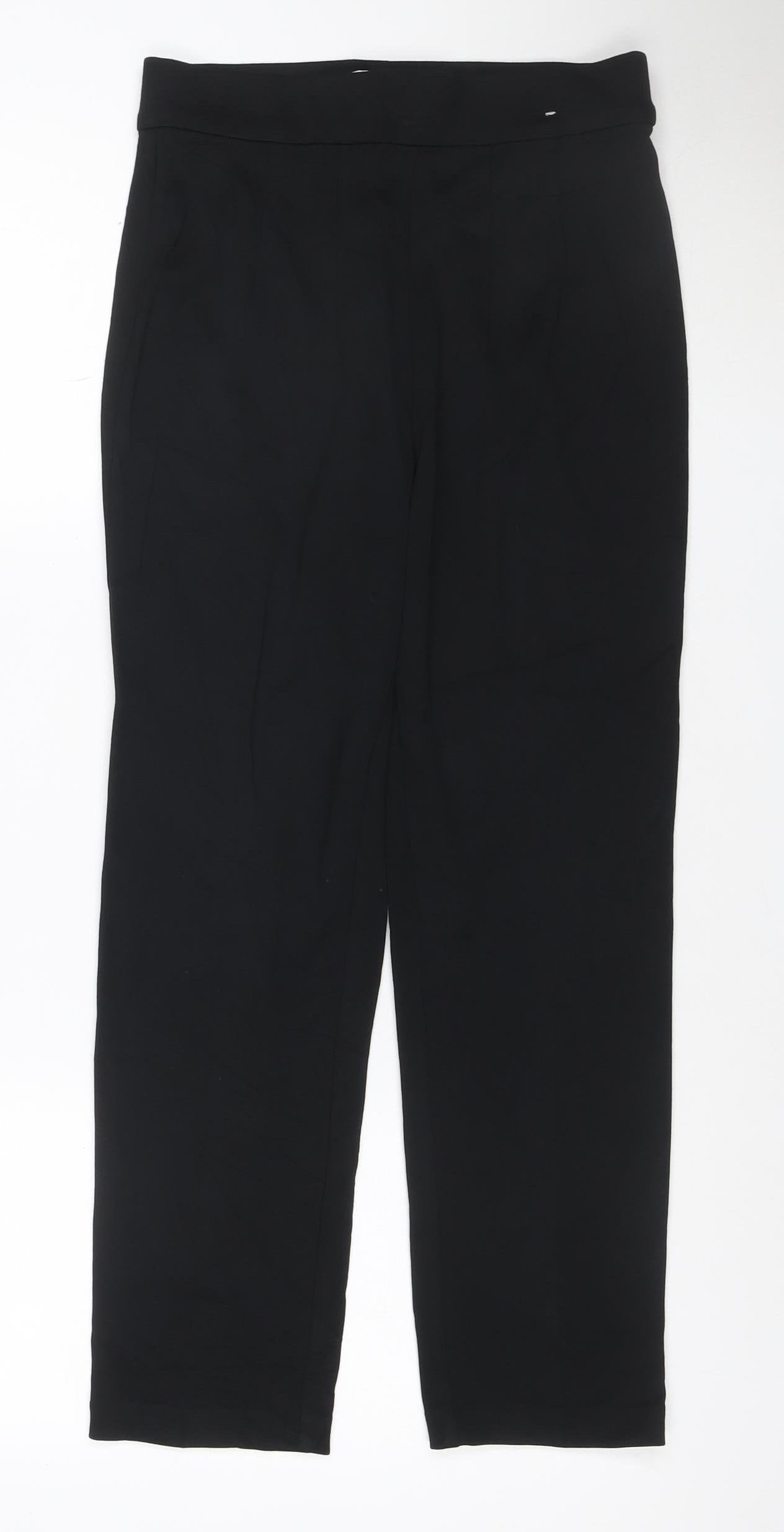 Marks and Spencer Womens Black Size 8 Slim Fit Stretch Trousers