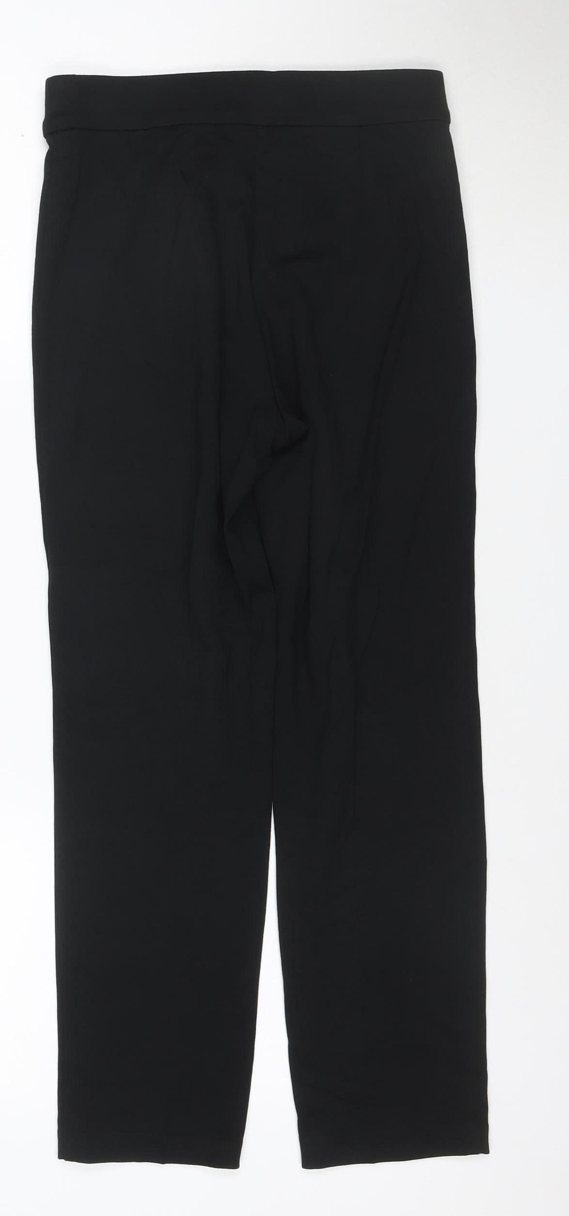Marks and Spencer Womens Black Size 8 Slim Fit Stretch Trousers