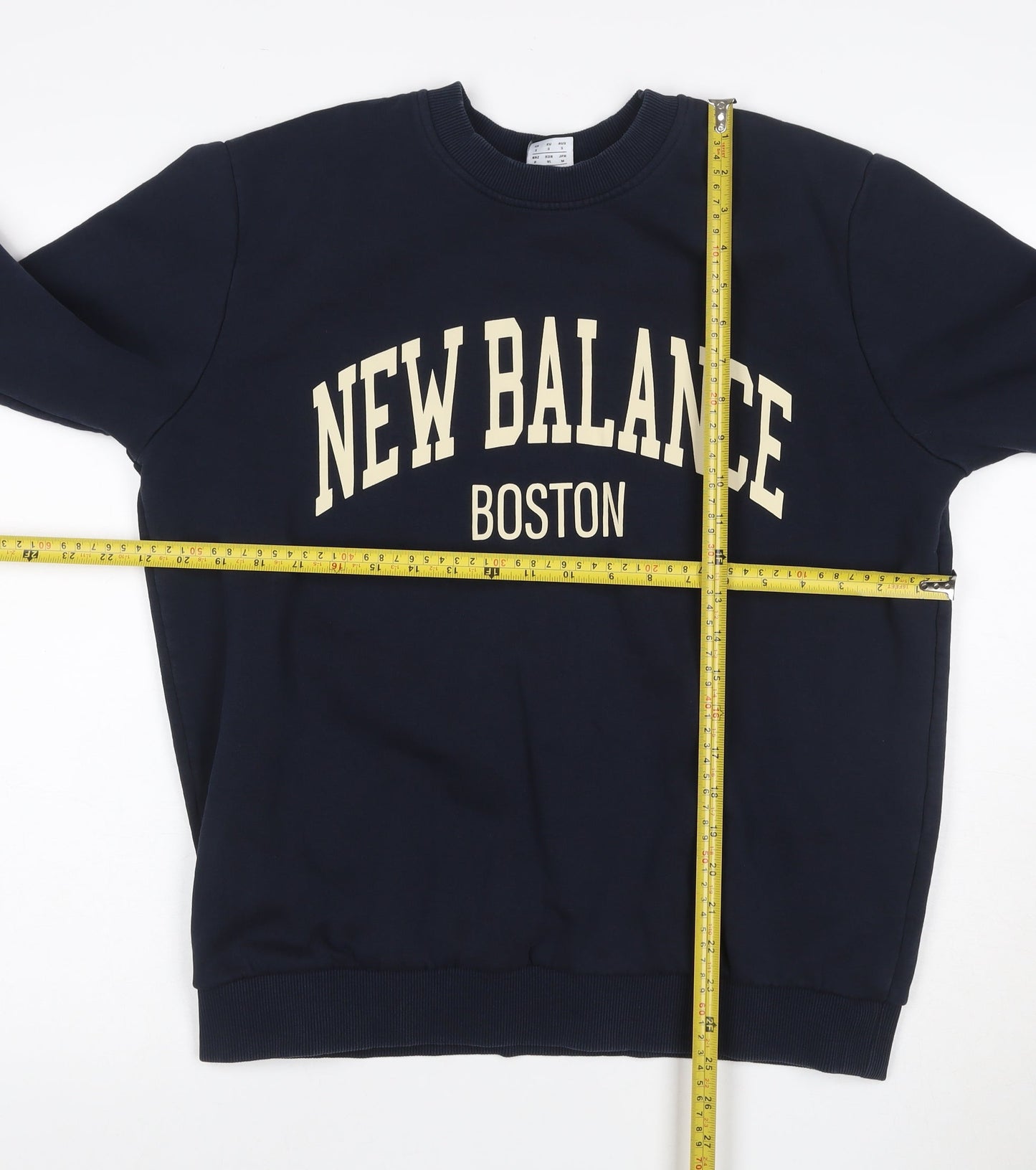 New Balance Men's Blue Small Crew Neck Pullover Sweatshirt