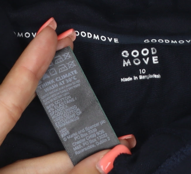 Marks and Spencer Goodmove Women's Navy Full Zip Hoodie Size 10