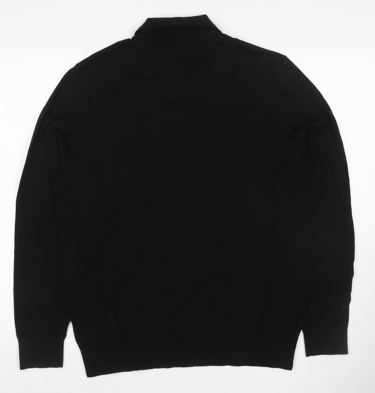 Marks and Spencer Autograph Men’s Black Merino Wool Henley Jumper L