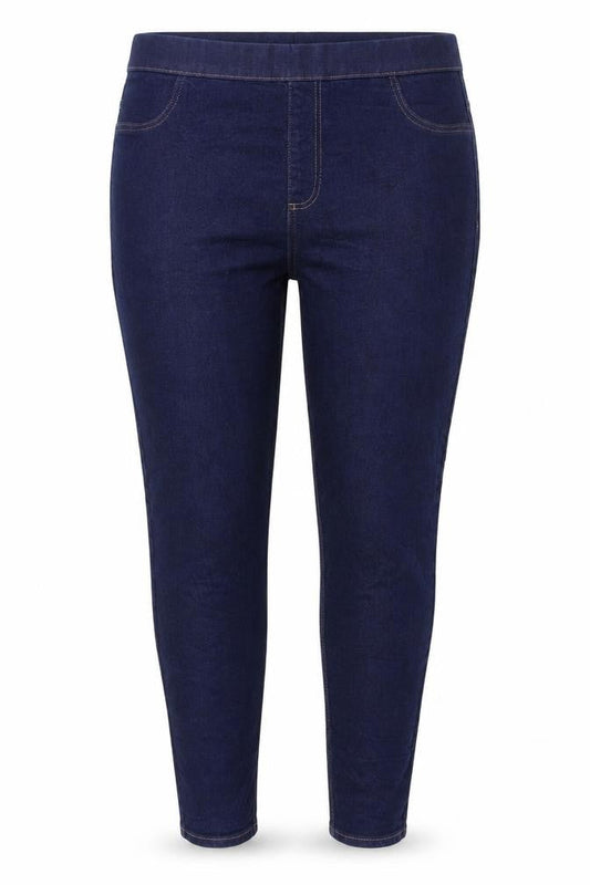 Marks & Spencer Women's Blue Dark Indigo Jegging Jeans Size 18 Long