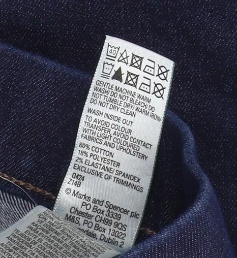 Marks and Spencer Women's Blue Dark Indigo Jegging Jeans Size 18 Long
