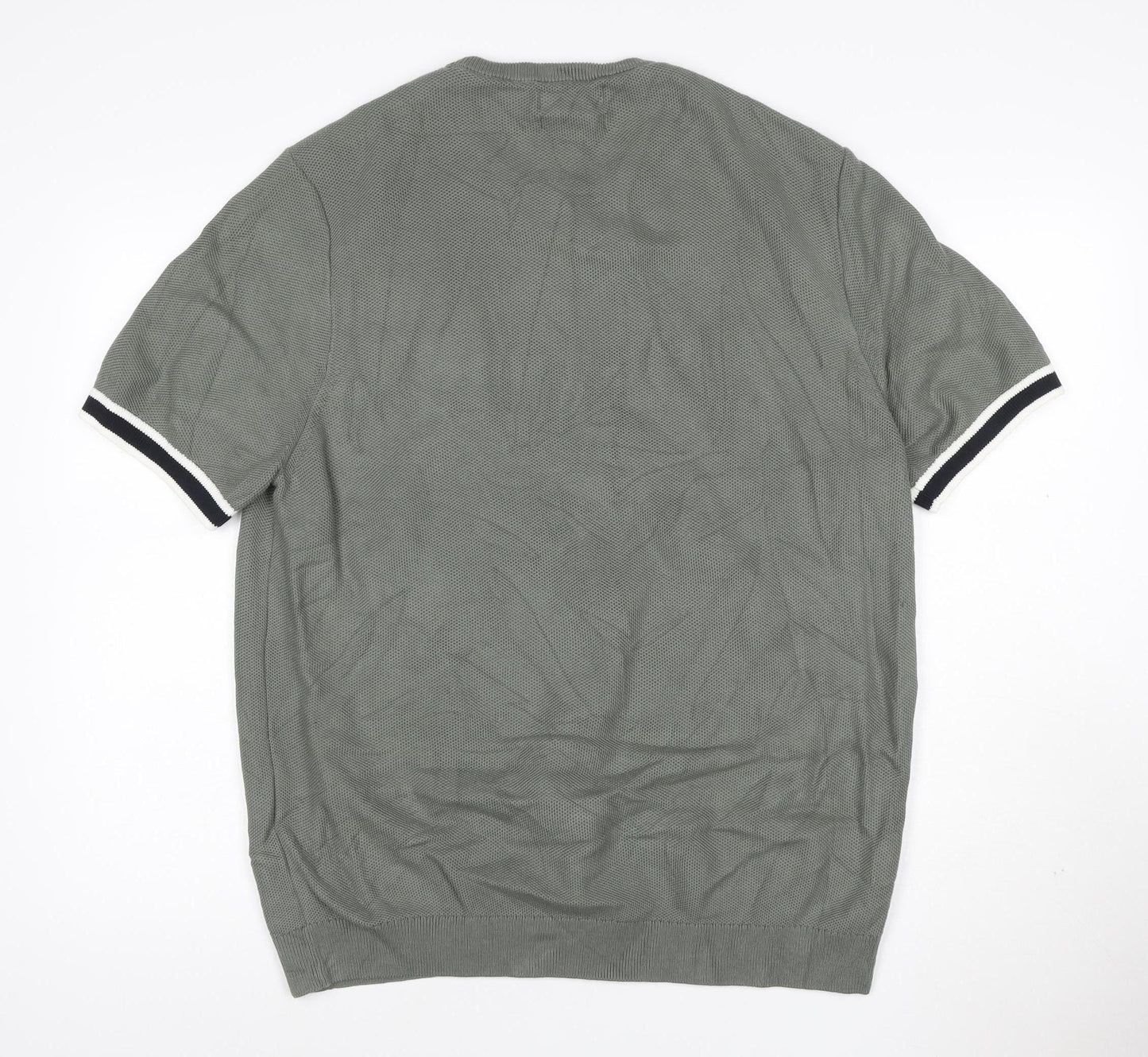 Marks and Spencer Mens Grey XL Cotton Modal Crew Neck Short Sleeve T-Shirt