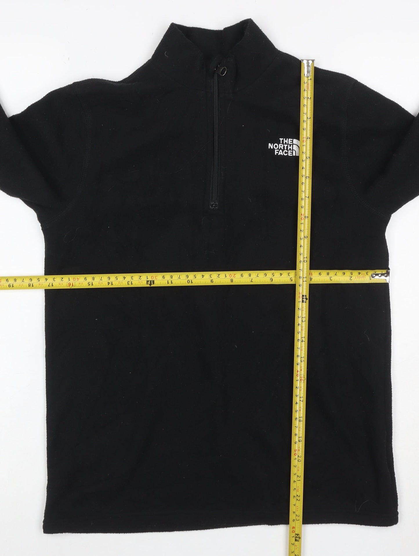 The North Face Boys Black Fleece 1/4 Zip Pullover Hoodie XL