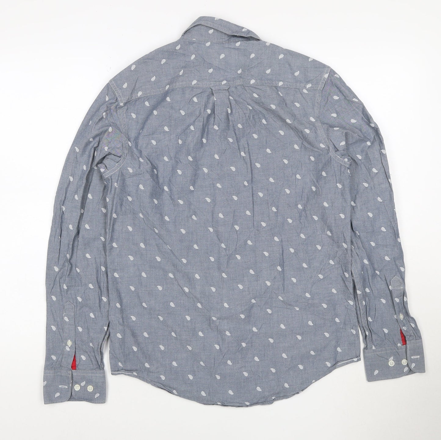 Original Penguin Blue Paisley Mens Button-Up Shirt Size S