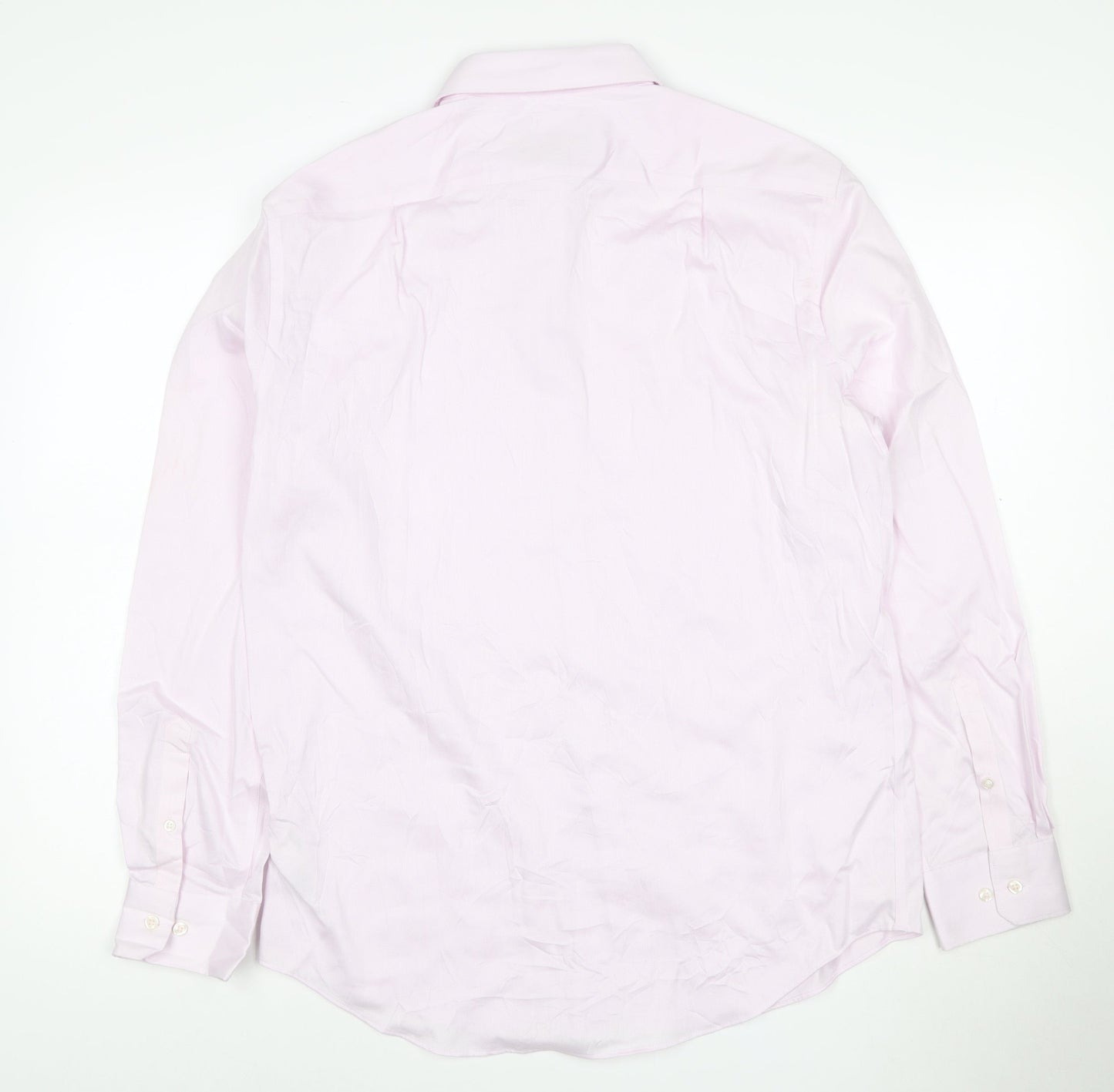 Marks and Spencer Men’s Pink 16in Regular Fit Long Sleeve Cotton Shirt