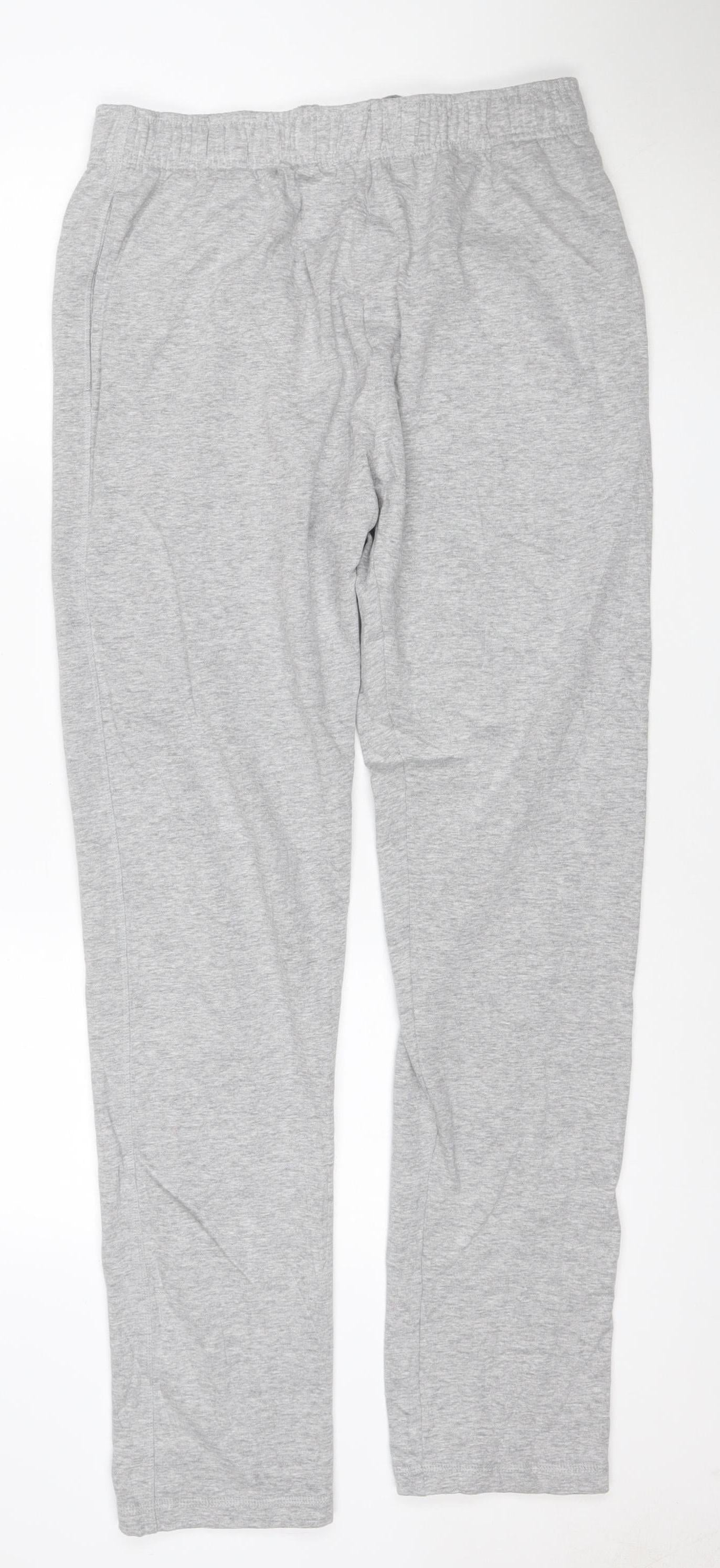 Marks and Spencer Men's Grey Regular Fit Jogger Trousers L