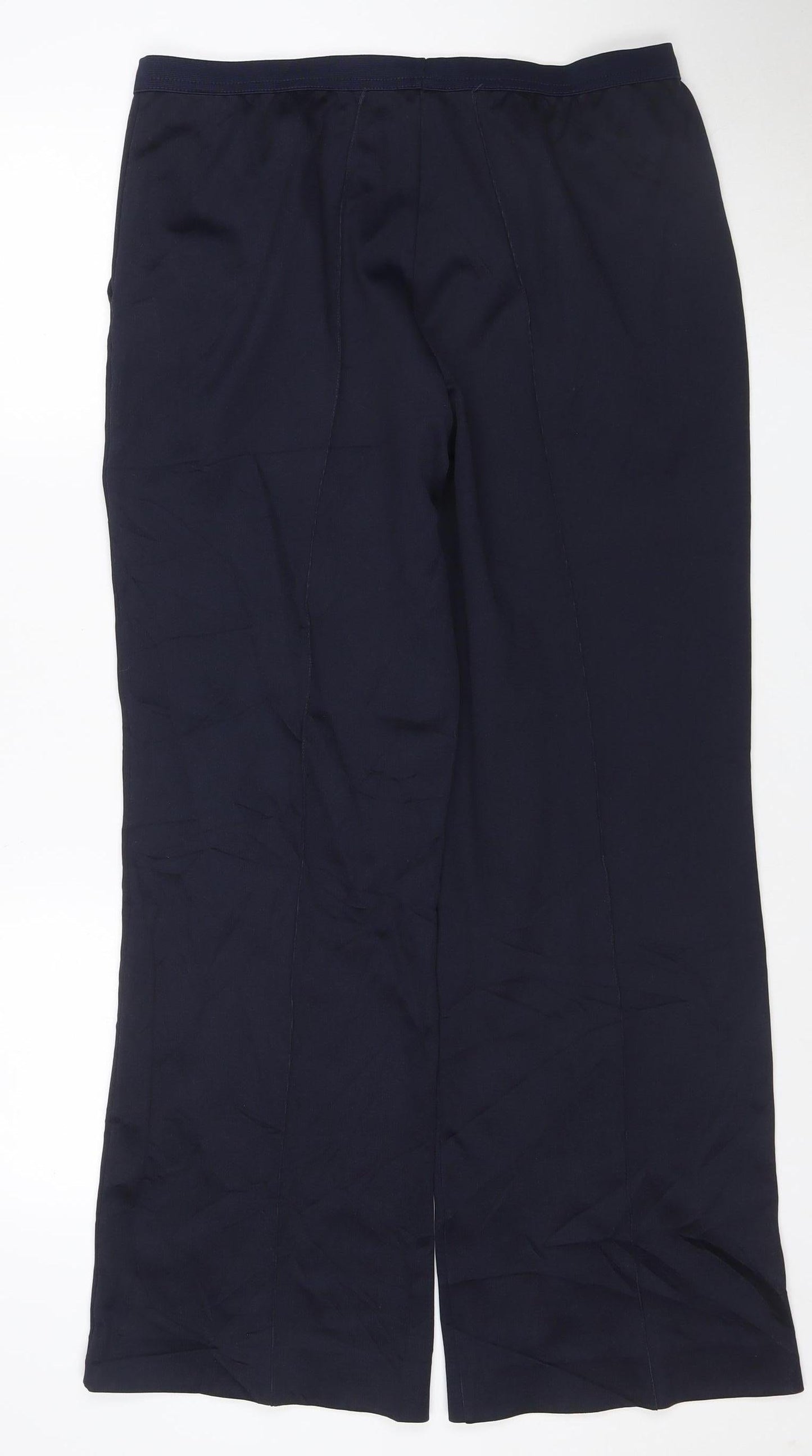 Fila Men's Navy Blue Track Pants Size 34 Regular Fit Polyester Cotton
