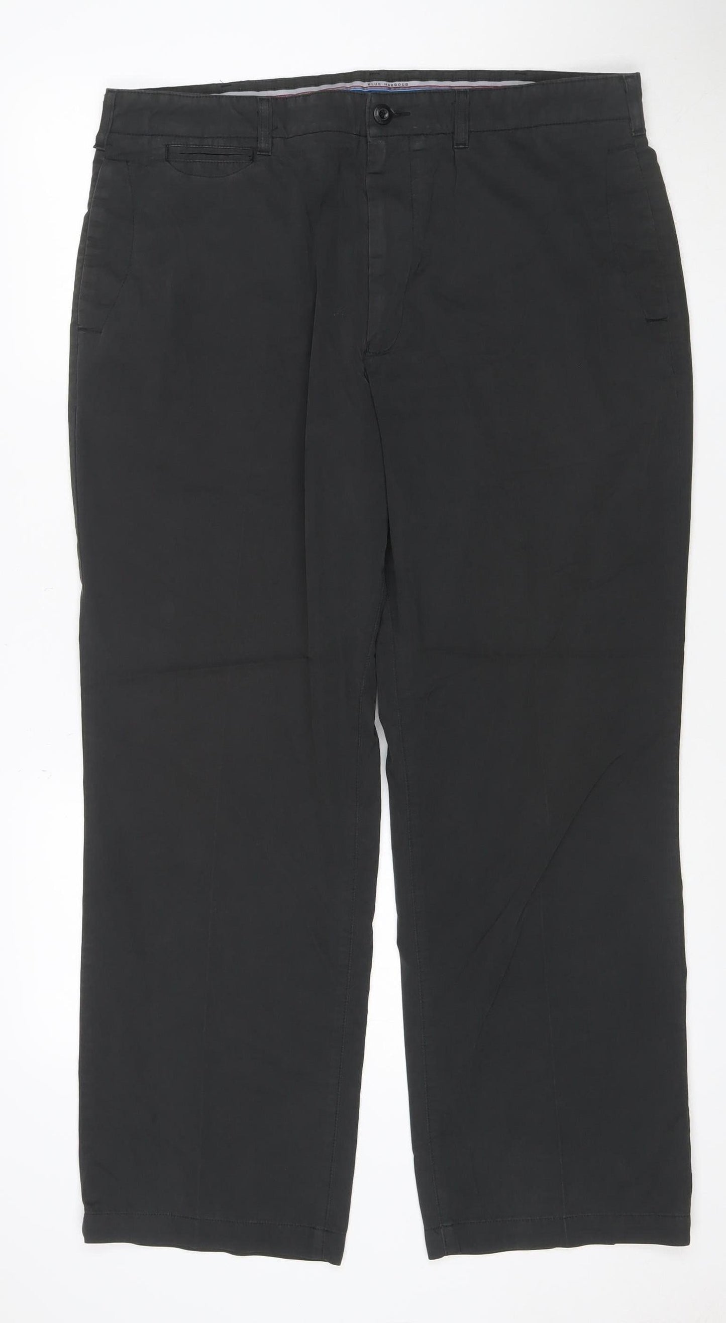 Marks and Spencer Blue Harbour Men's Black 38W 29L Chino Trousers
