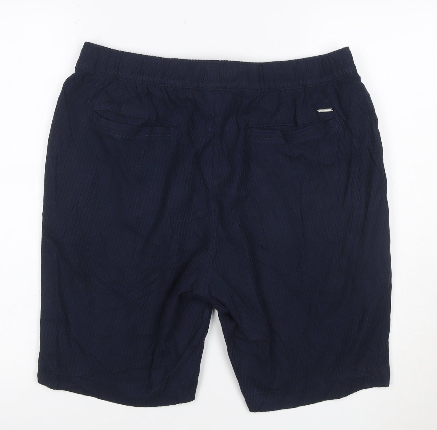 Marks and Spencer Autograph Men's Blue Chino Shorts M Elastic Waist