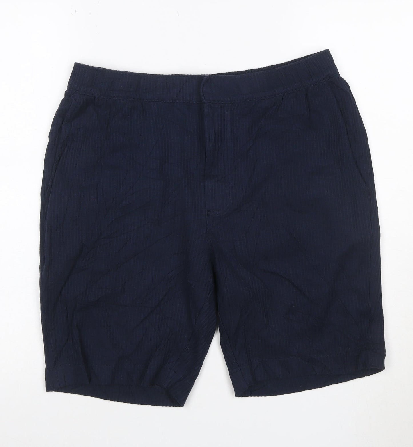 Marks and Spencer Autograph Men's Blue Chino Shorts M Elastic Waist