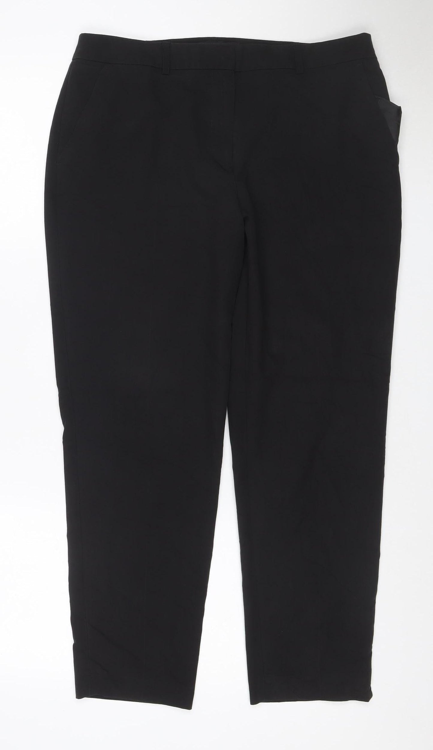 Dorothy Perkins Women's Black Size 12 Straight Stretch Trousers