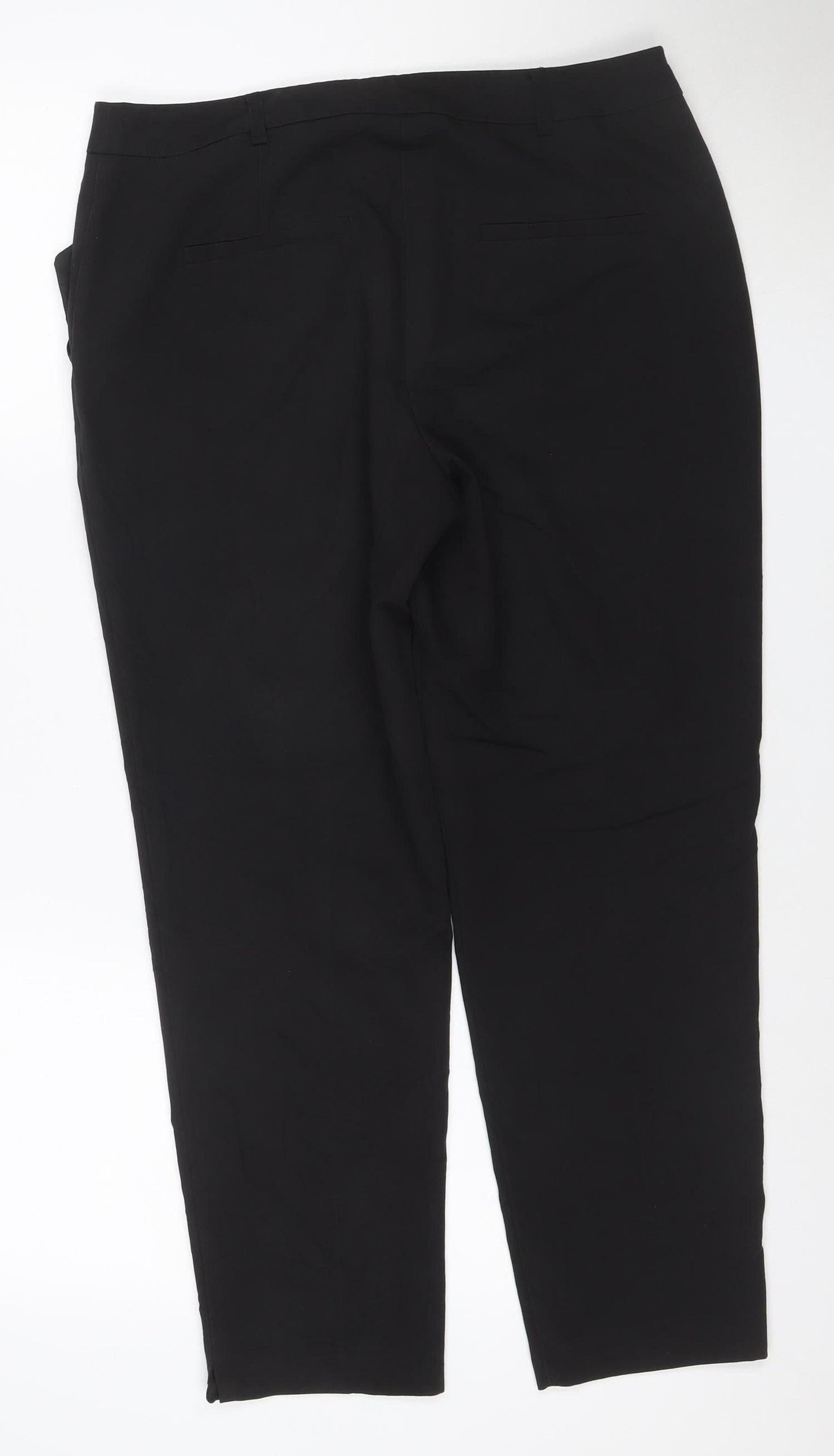 Dorothy Perkins Women's Black Size 12 Straight Stretch Trousers