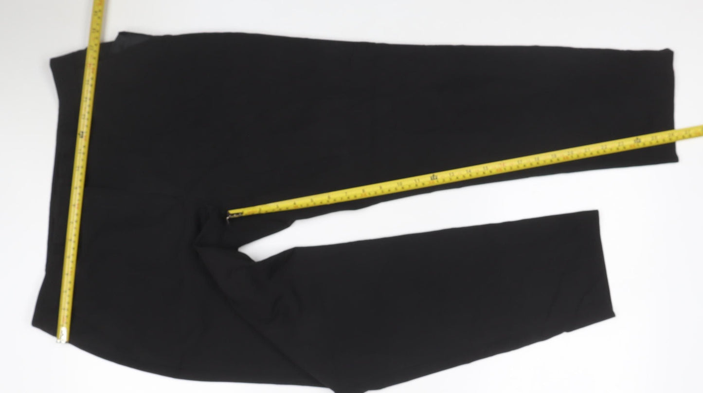 Dorothy Perkins Women's Black Size 12 Straight Stretch Trousers