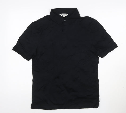 Marks and Spencer Autograph Men's Black Cotton Polo Shirt S
