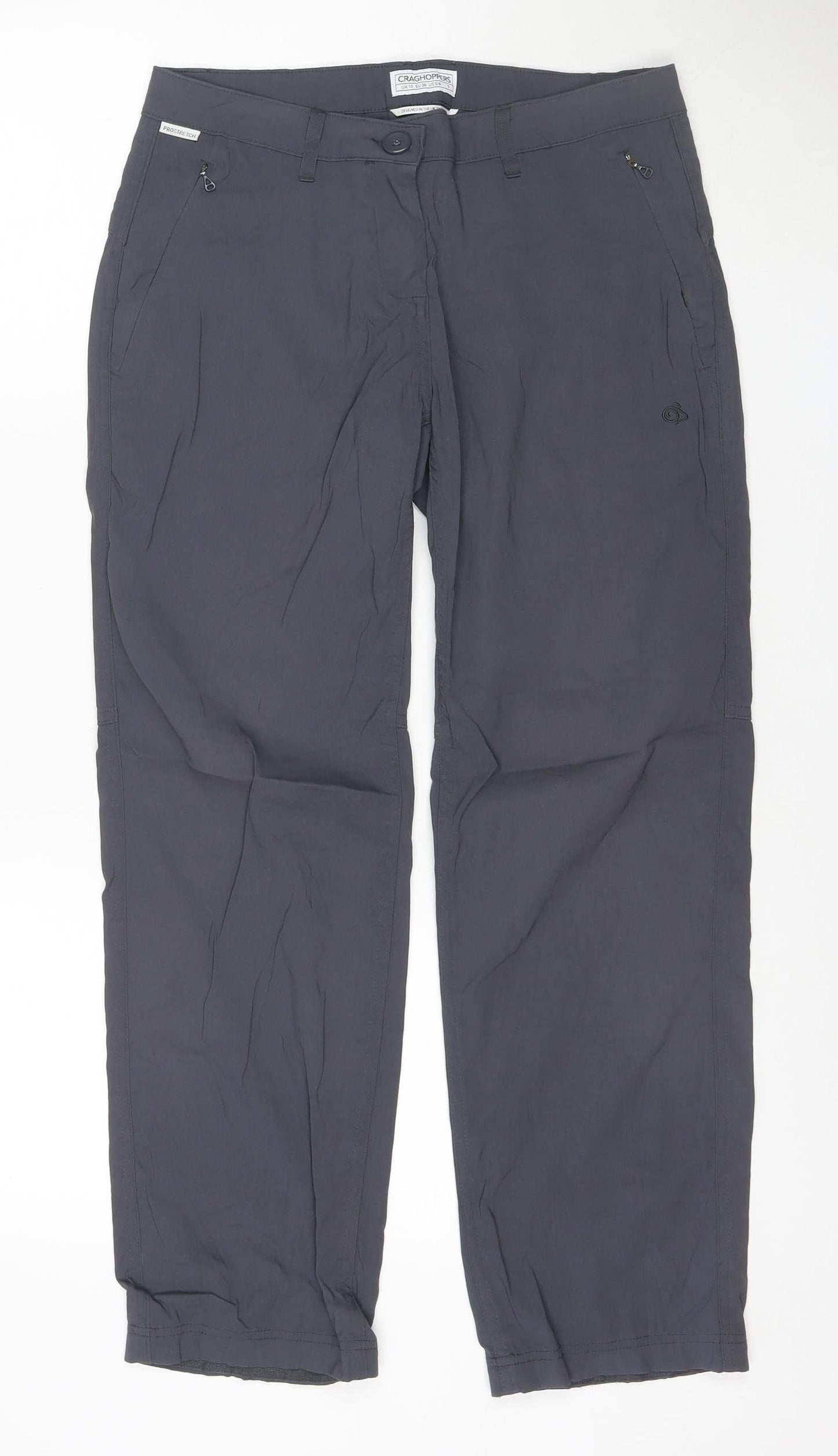 Craghoppers Womens Grey Cargo Travel Trousers Size 10 Regular