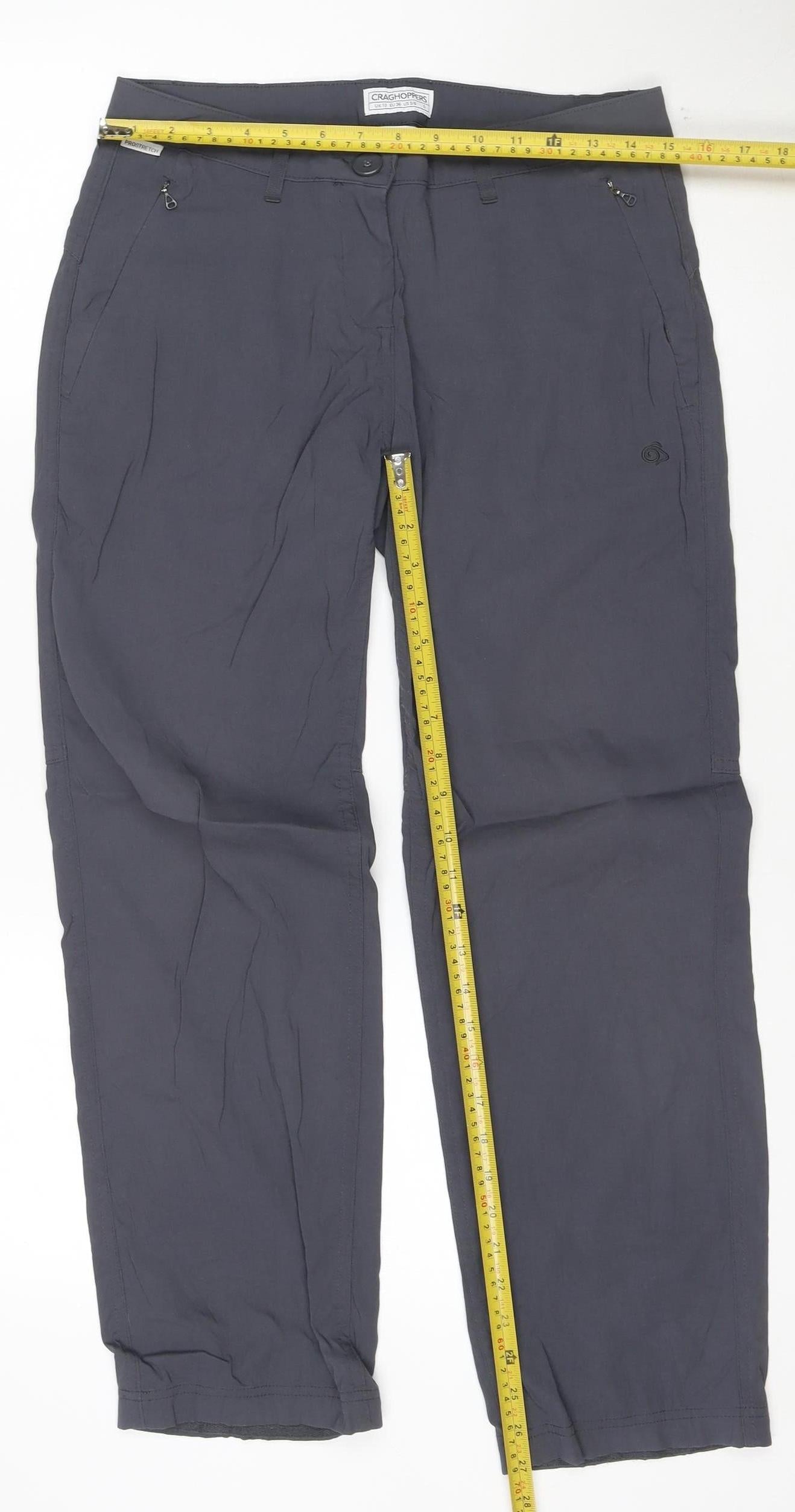 Craghoppers Womens Grey Cargo Travel Trousers Size 10 Regular