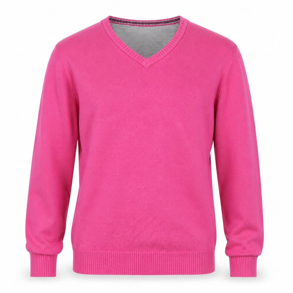 Wolsey Men's Pink Cotton V-Neck Jumper Size M