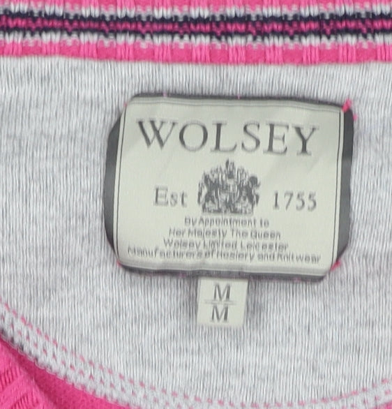 Wolsey Men's Pink Cotton V-Neck Jumper Size M